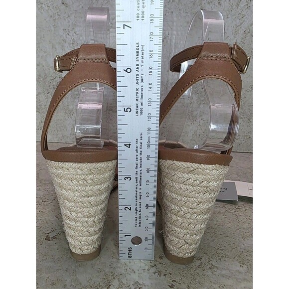 Espradrill Wedges Women Sz 8 Memory Foam Comfort Sandals Ankle Strap Casual Shoe - Picture 3 of 9